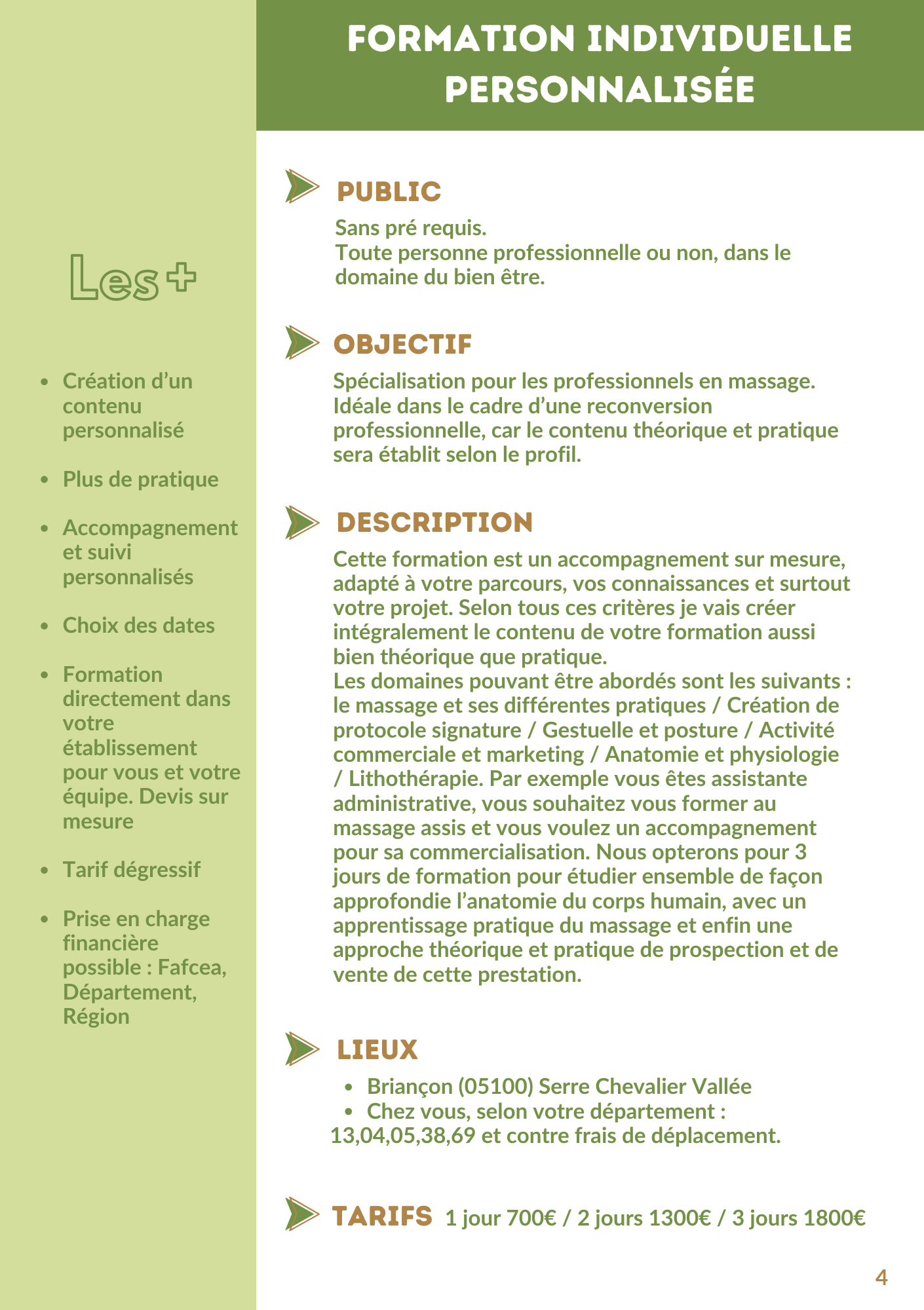 formation individuelle personnalisée